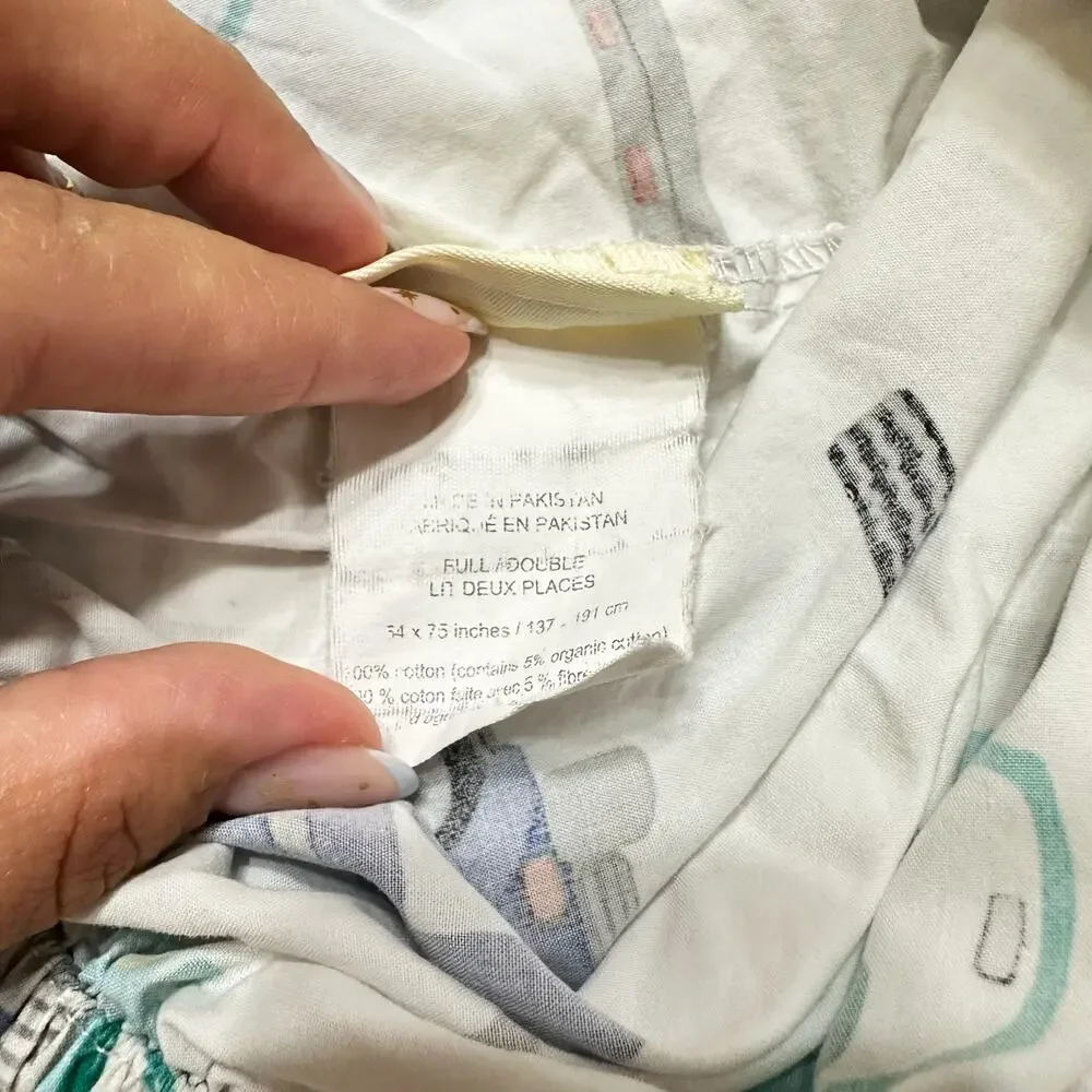 Pottery Barn Kids City London Transportation Fitted Sheet Full